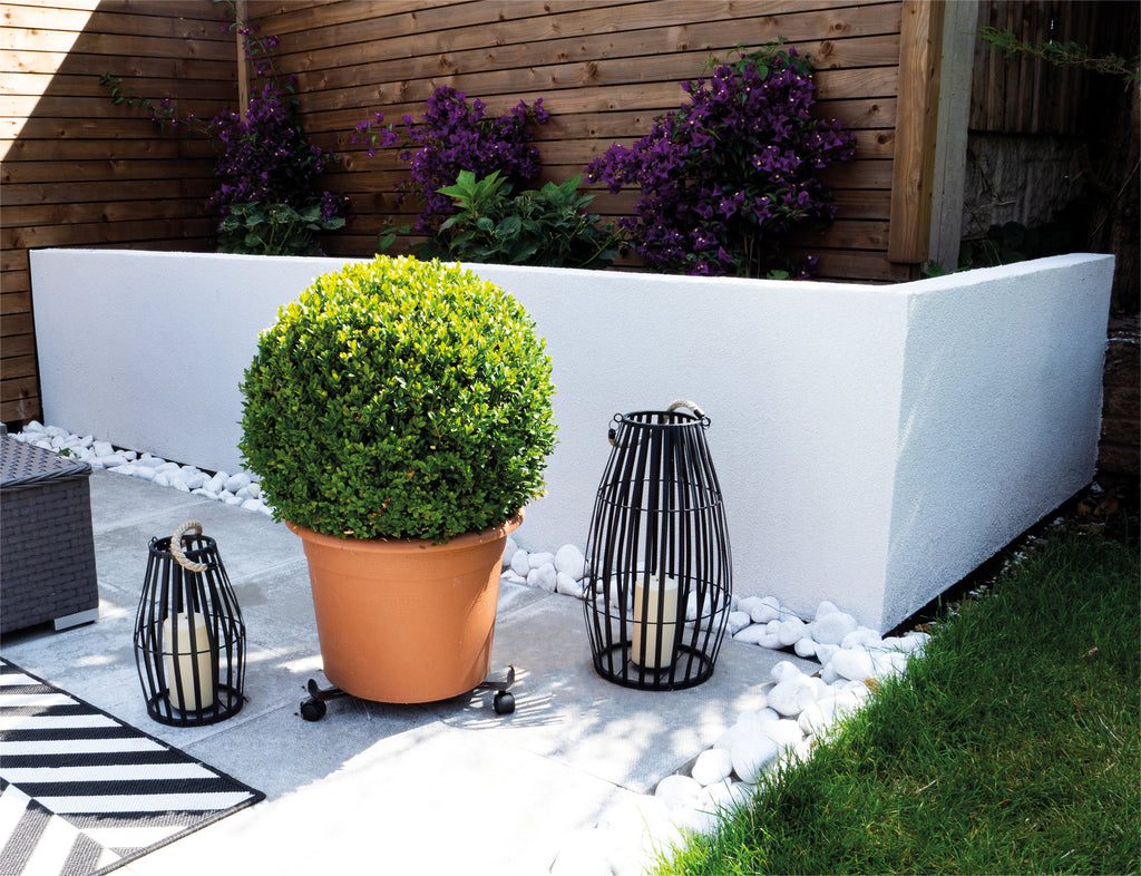 Flower Pot Mover in use, large potted plant resting on it