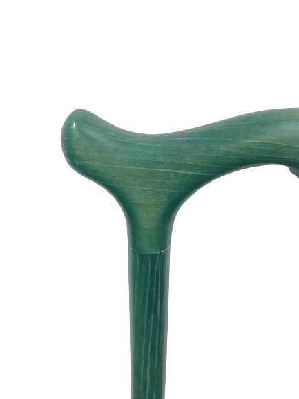 the image shows a close up of the classic canes jewel green beech cane