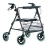 the image shows the heavy duty 4 wheel rollator