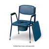Picture of Homecraft Adjustable Height Comfort Commode highlighting the padded seat cover is sold seperately