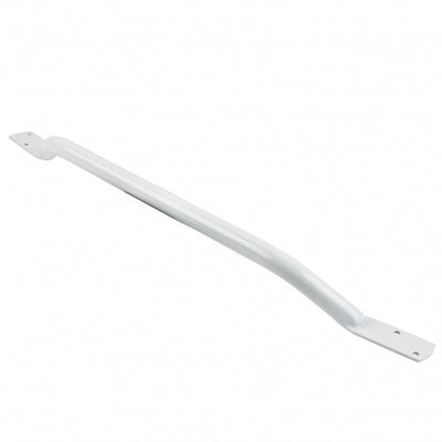 image shows white, Homecraft Angled Grab Rail against a white background