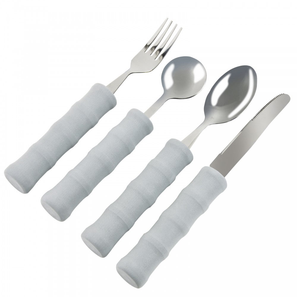 The image shows the full set of Homecraft Lightweight Foam Handled Cutlery