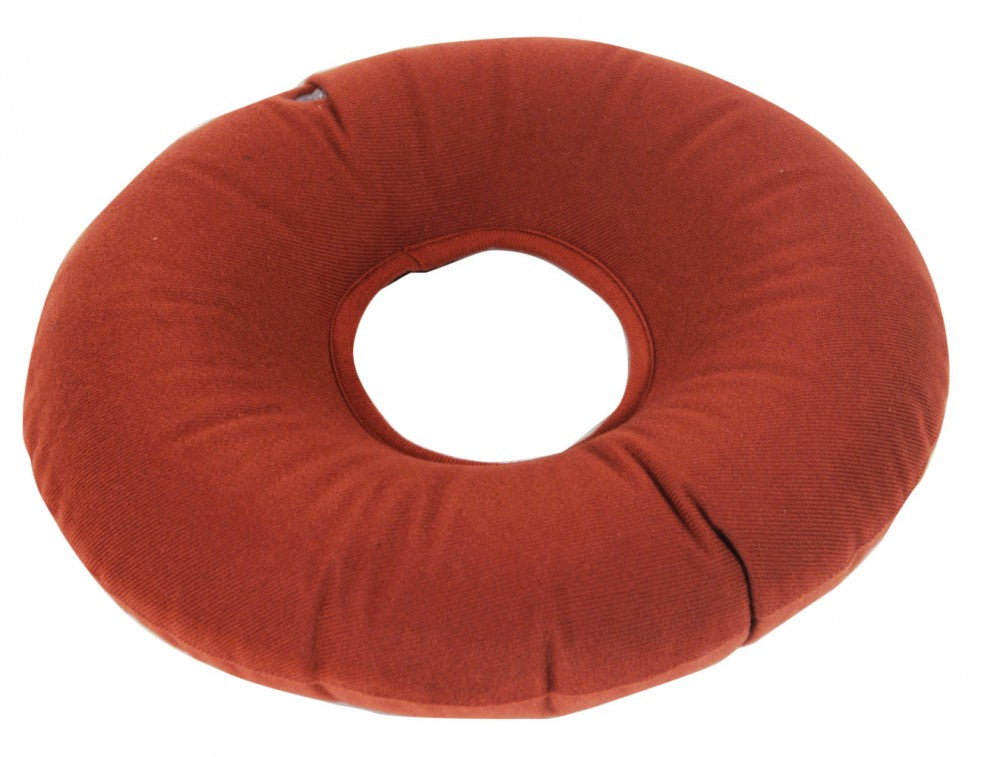 shows the inflatable ring cushion in red