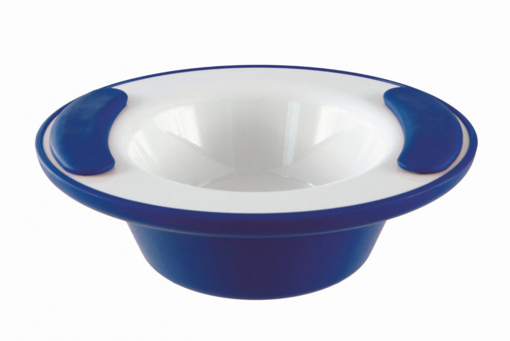 the image shows the ornamin keep warm bowl in blue
