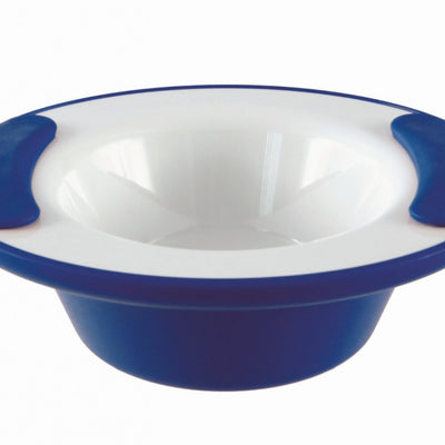 the image shows the ornamin keep warm bowl in blue