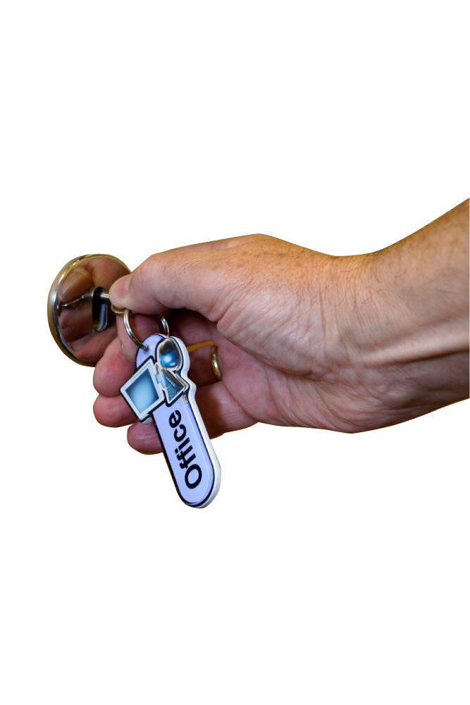 Dementia Friendly Key Fobs - Office, White