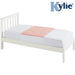 the image shows the pink kylie bed pad on a single bed