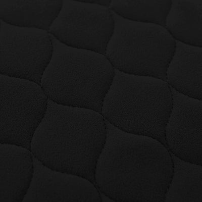 A close up of the pattern on the Black coloured Kylie Chair Pad