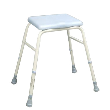 image shows the adjustable height PU perching stool