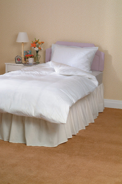 the image shows the waterproof bedding protector on a single duvet cover