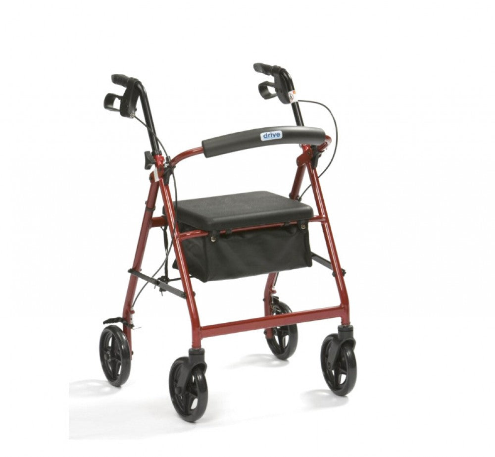 R6 Lightweight Aluminium 4 Wheel Rollator/Walker with Bag