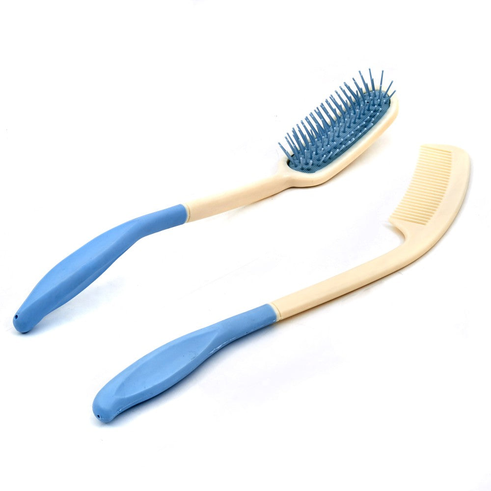 The image shows the Long Handled Brush and Comb side-by-side