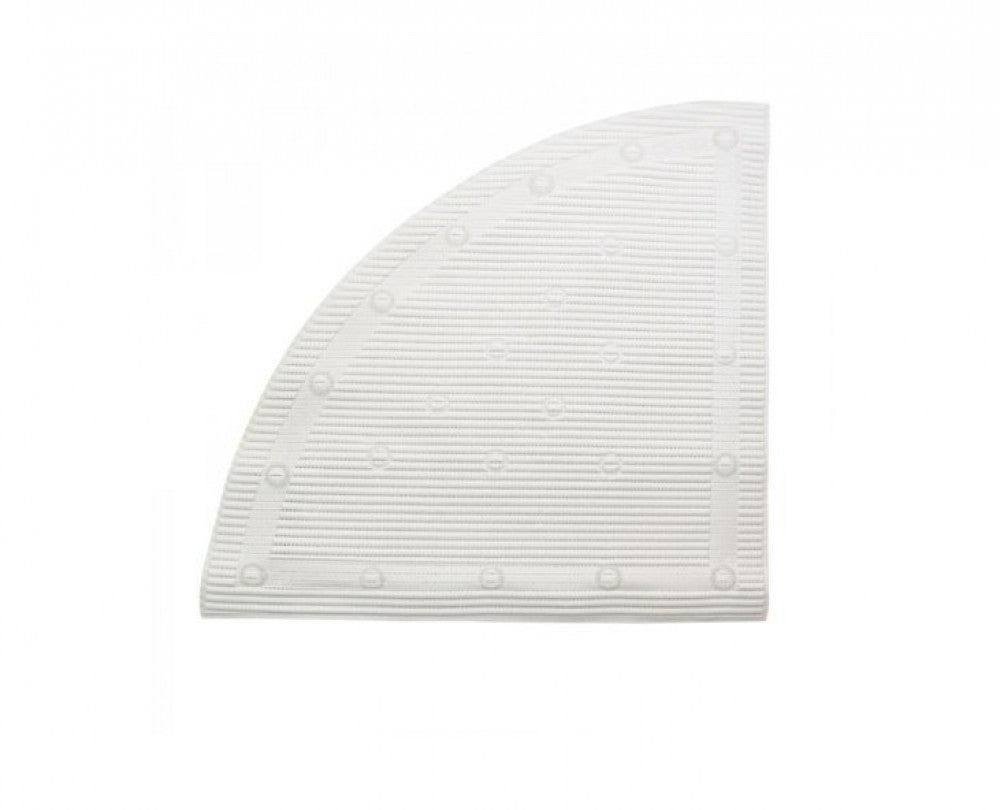 the image shows the luxury quadrant shower mat in white