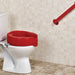 Red-Raised-Toilet-Seat-50mm-(2-Inches)-or-100mm-(4-Inches) 100mm (4 Inches)