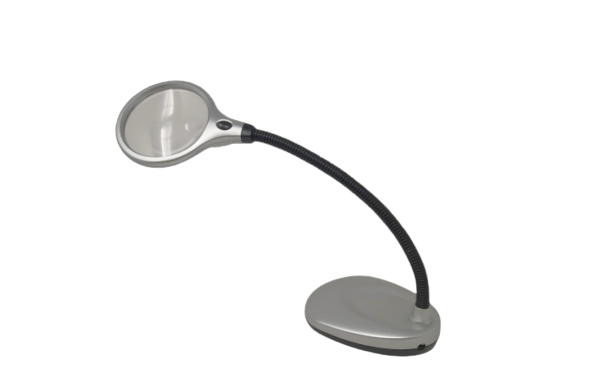 Desktop Illuminated Magnifier, Battery Operated, Ex Display