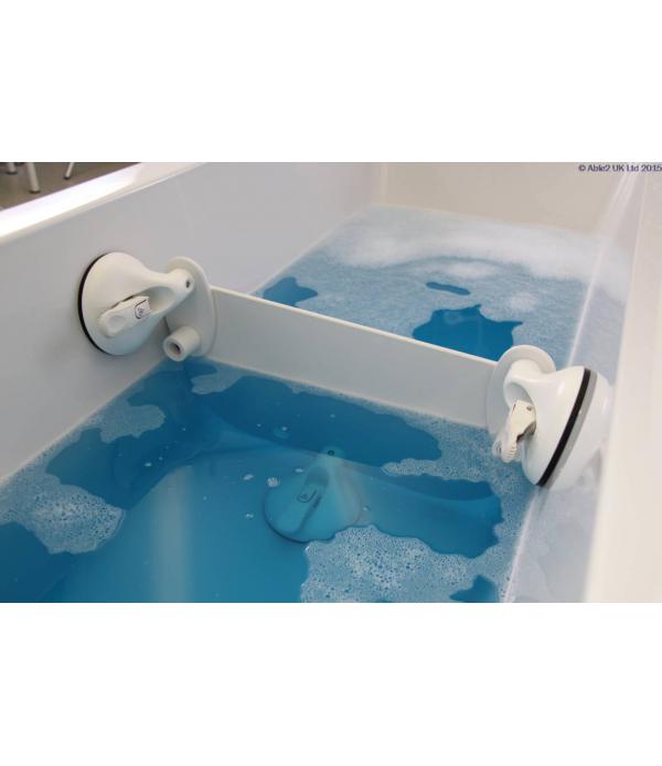image of Mobeli bathtub shortener with 3 suction pads