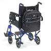 The image shows both bags in the Mobility Bag Set fitted to a wheelchair