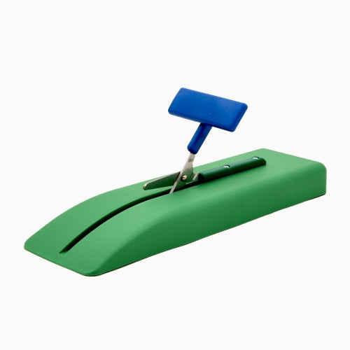 the image shows the mounted table top scissors with the plastic base