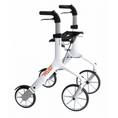 shows the lets fly rollator in white