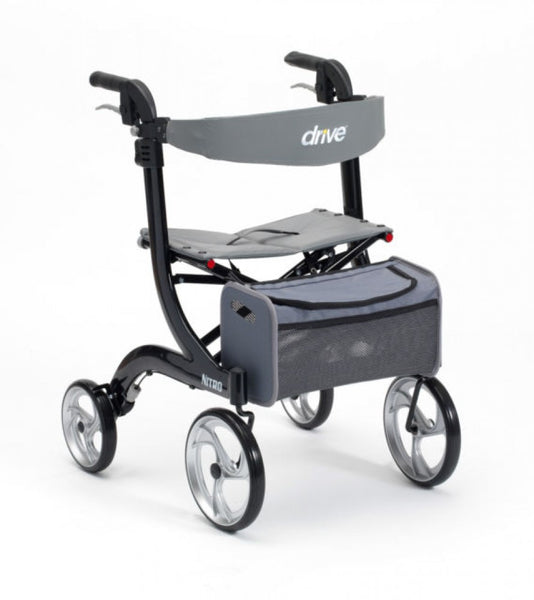 the image shows the nitro rollator in black