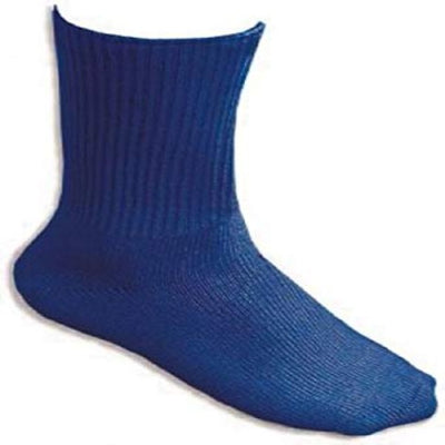 The image shows a navy blue seamless oedama sock
