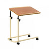 shows the overbed/overchair table, with wheels