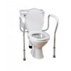 the image shows the pan fitted toilet surround safety frame