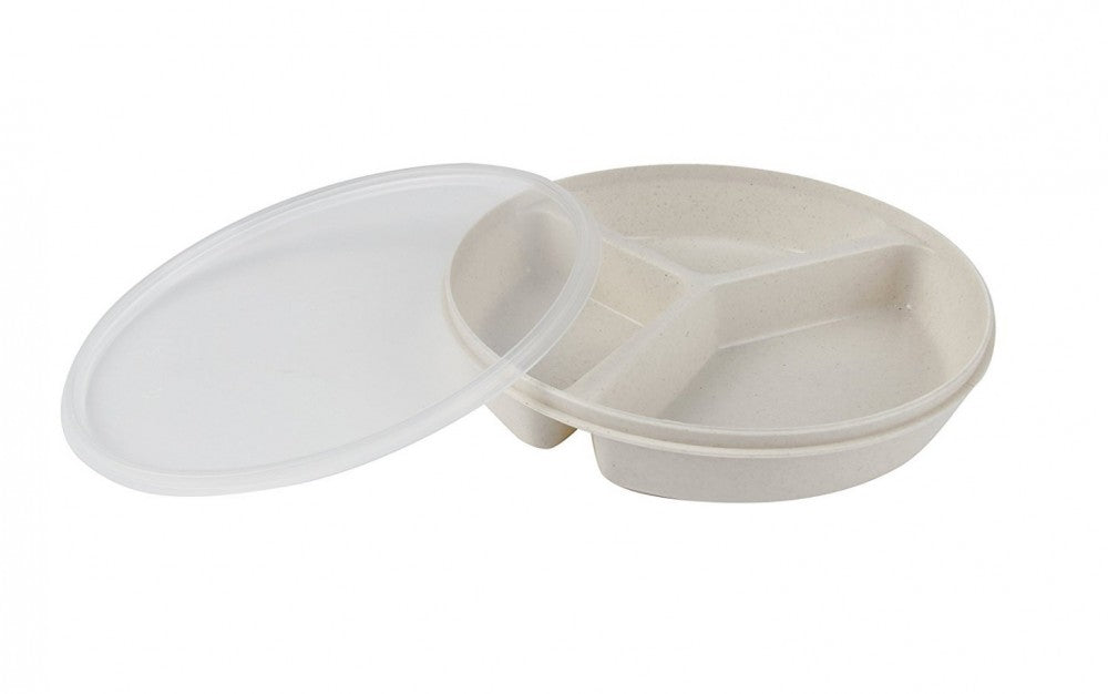the image shows the partitioned scoop dish with lid