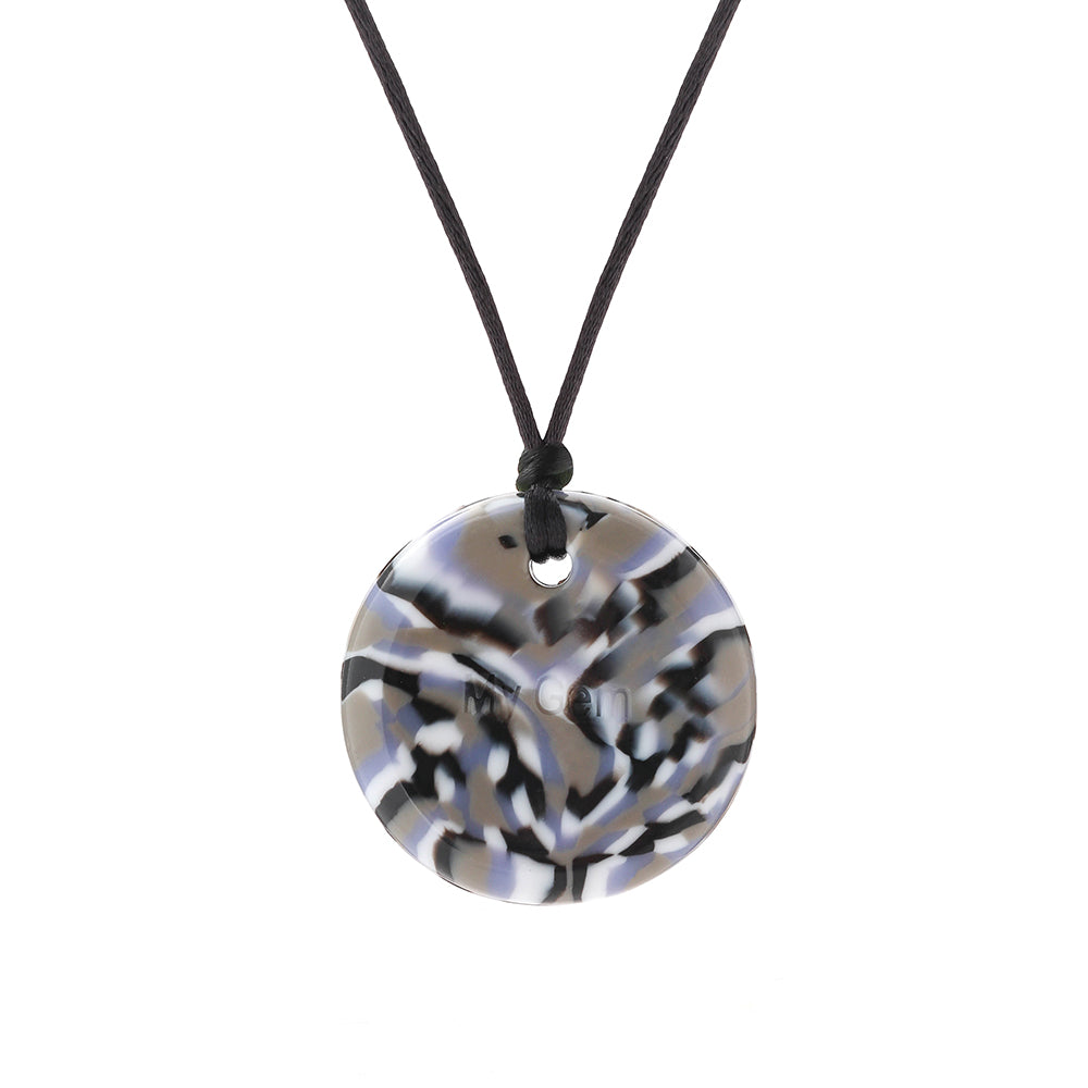 Chewigem – Button Pendant - Grey Camo