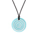 Chewigem – Button Pendant - Blue Whirlpool