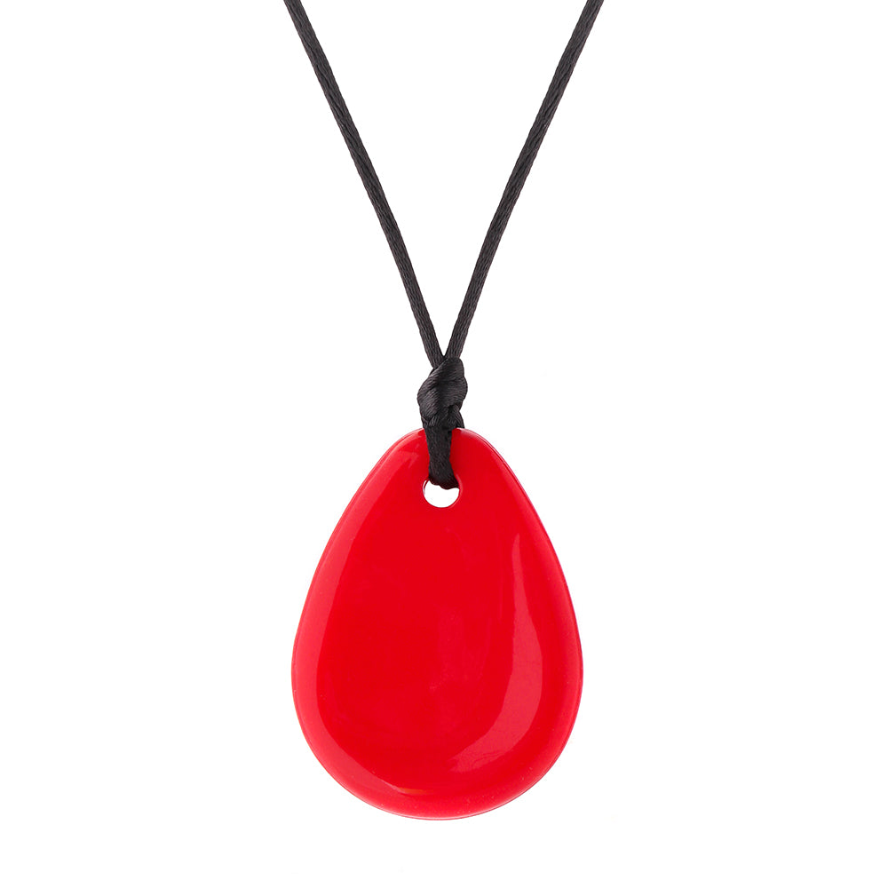 Chewigem – Raindrop Pendant - Ruby Red