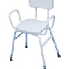 Perching-Stool With padded back and arms
