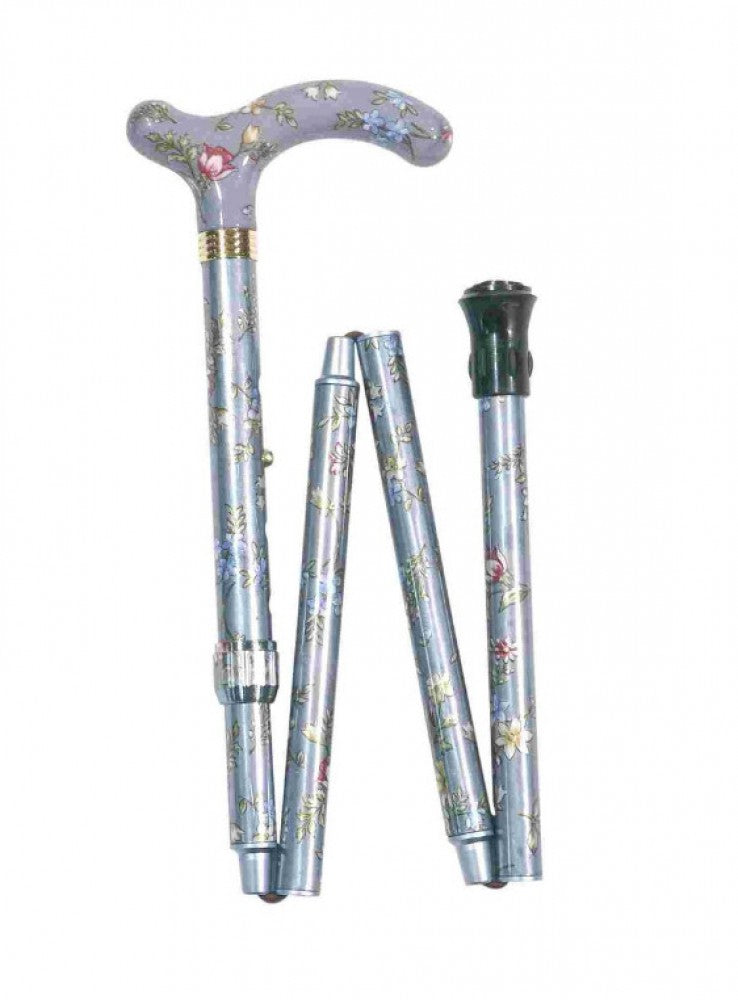 Petite-folding-canes-with-easy-joints Orange Floral