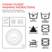 shows the washing instructions