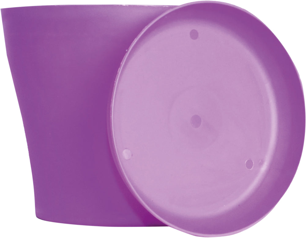 Plastic Plant Pot - Purple with Lid