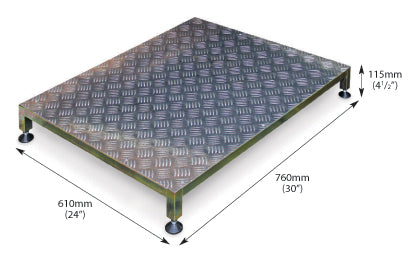 shows the large met half step with measurements