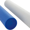 a blue and a white foam roller