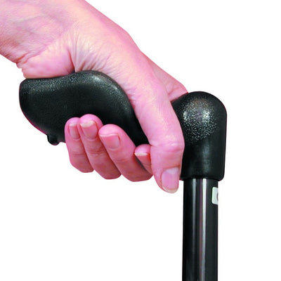 shows someone using the adjustable arthritis grip cane