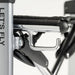 shows a close up of the brake on a lets fly rollator in graphite grey