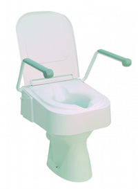 Raised-toilet-seat Raised toilet seat with arms and lid