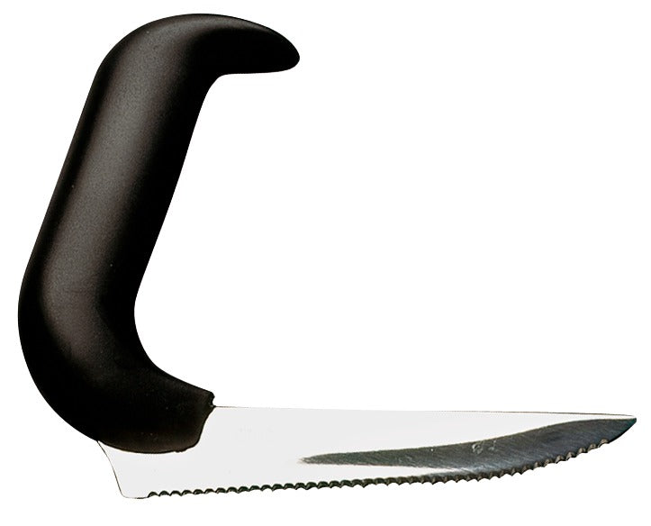 The image shows a close up of a large Etac Relieve Angled Knive