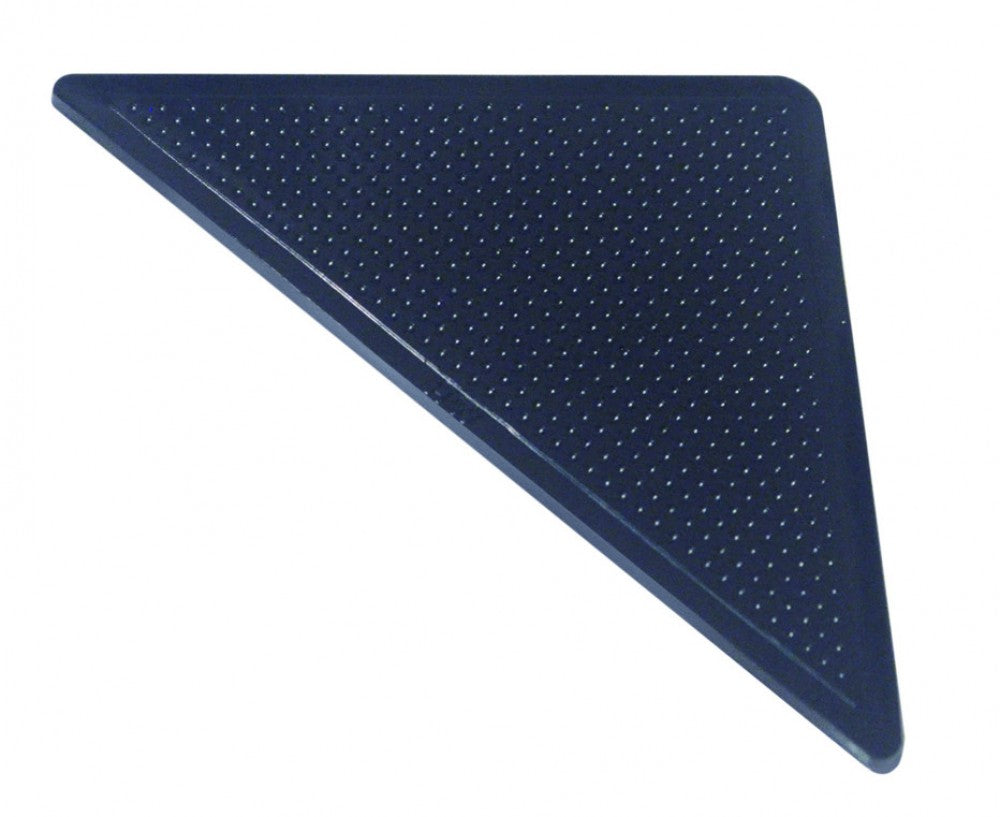 the image shows a blue rug stop