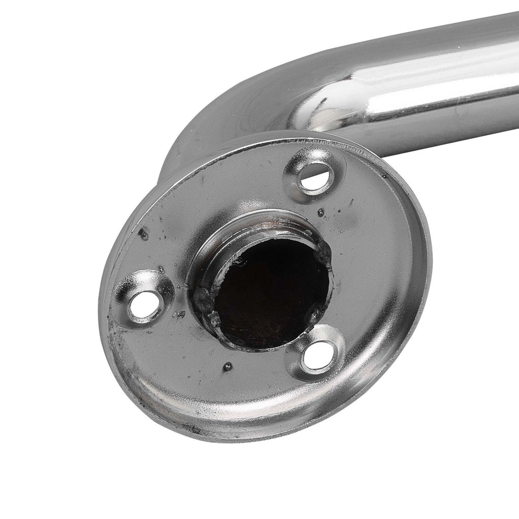 Curve-Ended Chrome Grab Bar - Mobility Straight Wall Bar - 11