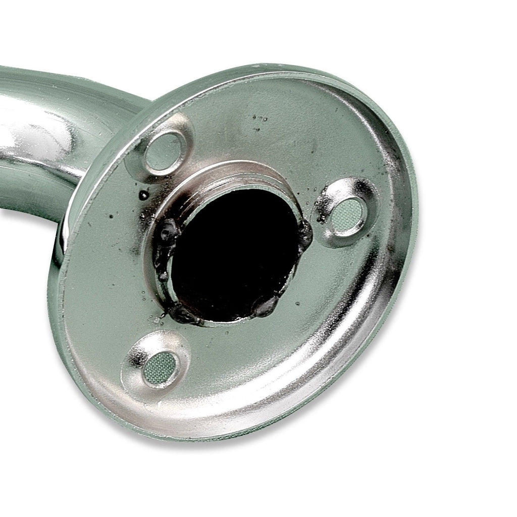 Curve-Ended Chrome Grab Bar - Mobility Straight Wall Bar - 11