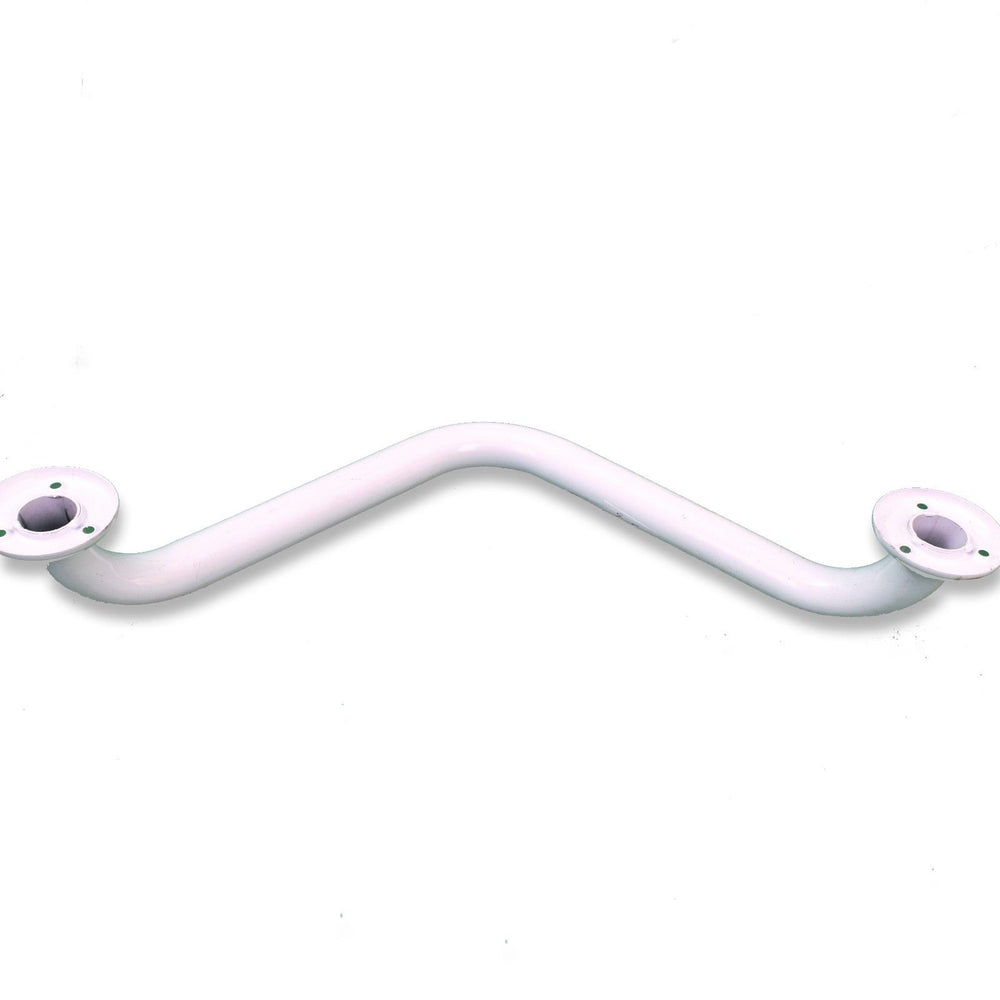 The underside view of the White Angled Grab Rail