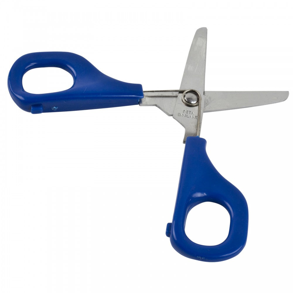 the image shows the blue self opening scissors