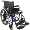 Self-Propelled-Steel-Wheelchair Blue