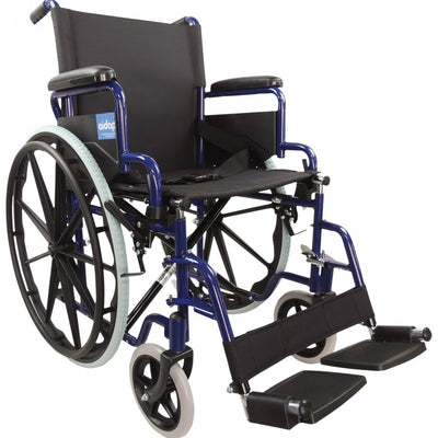 Self-Propelled-Steel-Wheelchair Blue