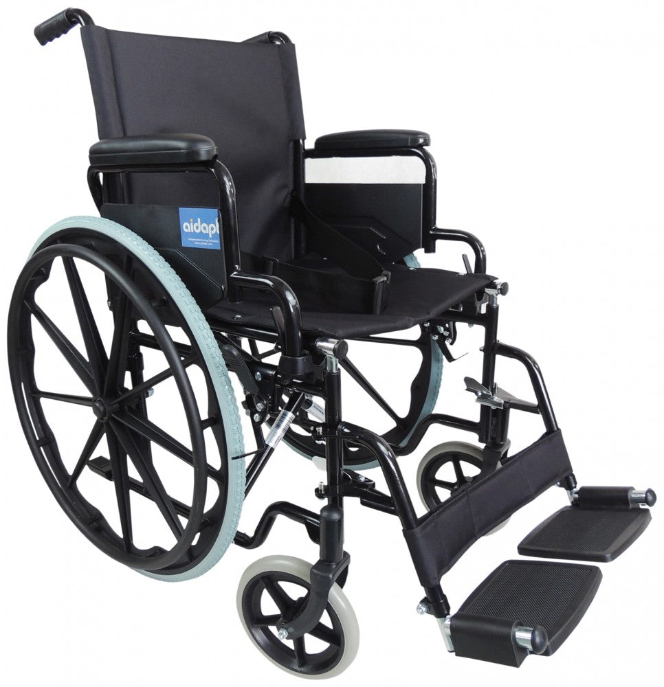 Self-Propelled-Steel-Wheelchair Black