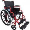 Self-Propelled-Steel-Wheelchair Red